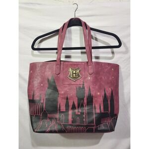 Bioworld Harry Potter Hogwarts Castle Tote Bag Burgundy‎ Faux Leather Excellent